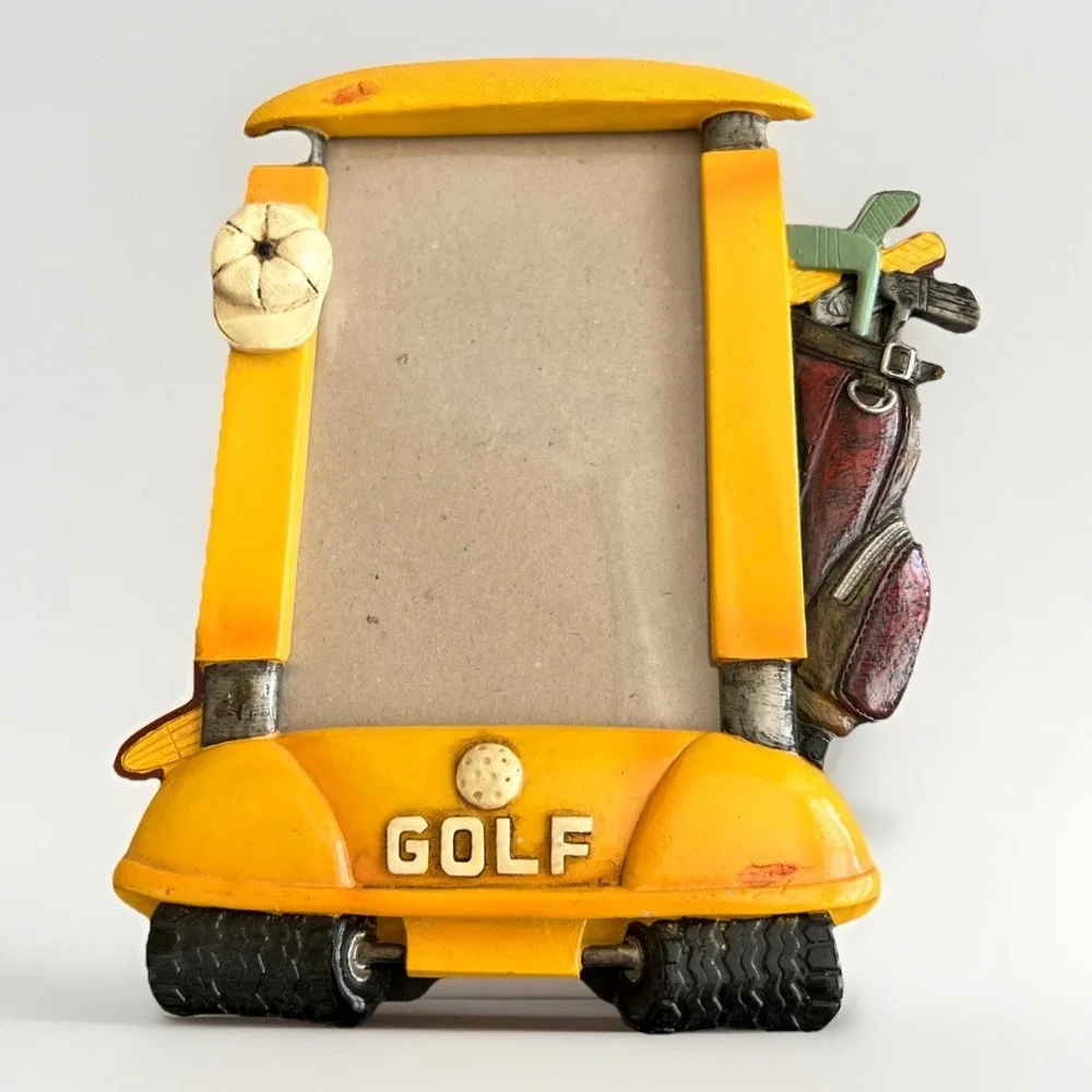 Hobby Lobby 3D Resin Golf Cart Photo Picture Frame 4x6‎ Father's Day Dad Outdoor